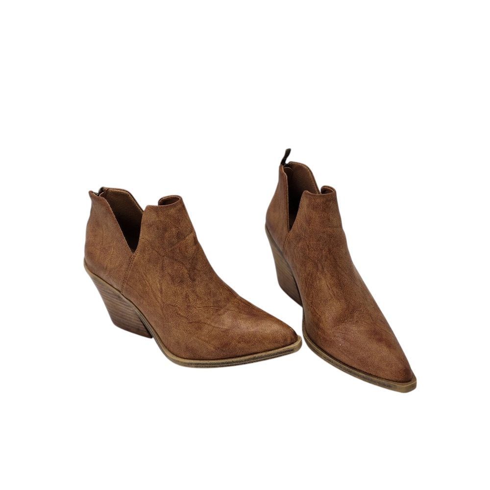 Barn Babe brown faux leather booties